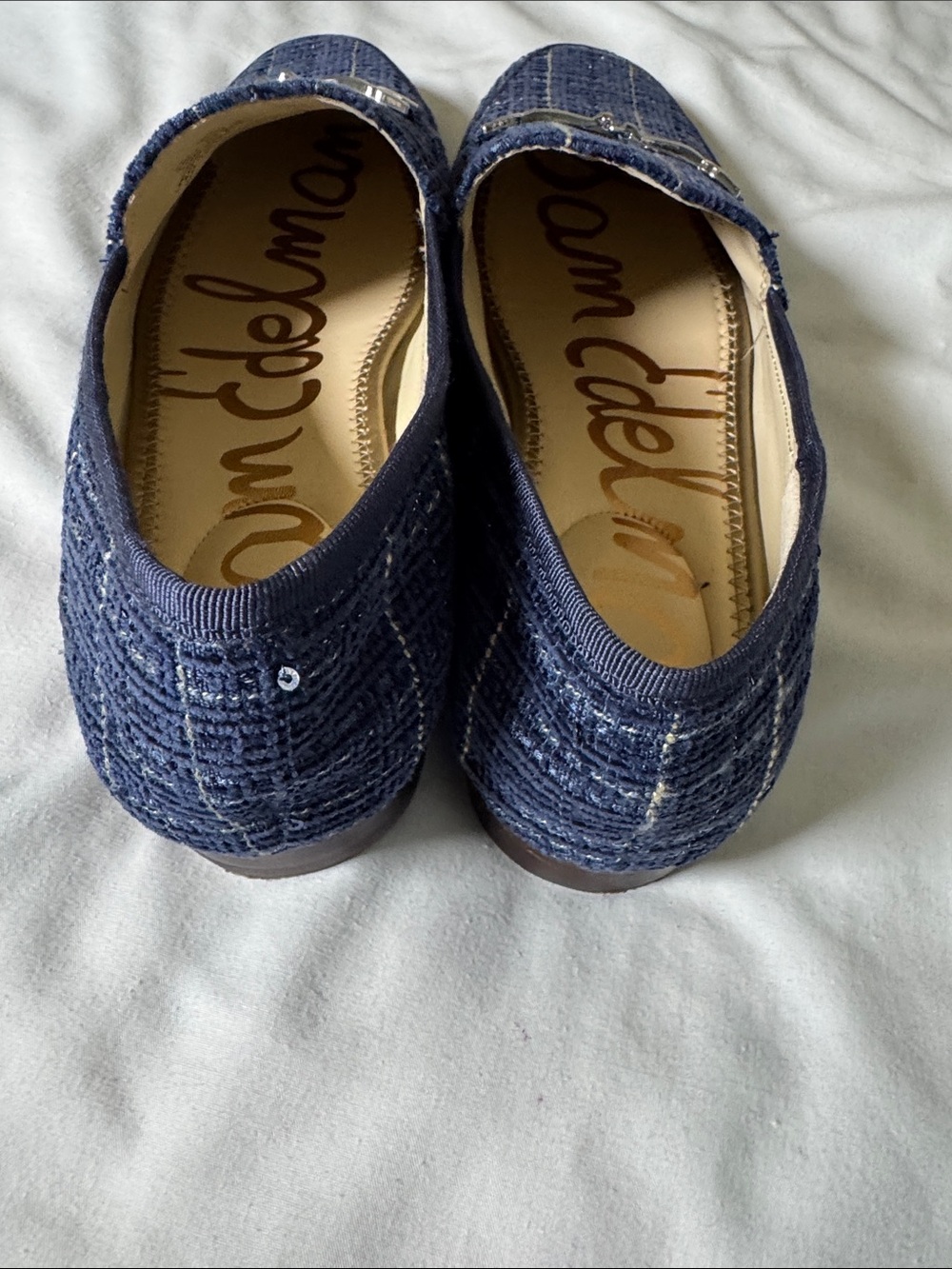 Sam Edelman Loraine Women’s Blue Tweed Bit Loafers Sz 9 1/2 - Picture 4 of 5